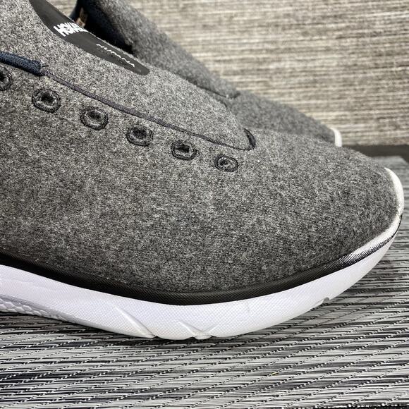 HOKA Hupana Grey White One One Wool Flow Running Athletic Shoes Mens Size 9 - Picture 6 of 15